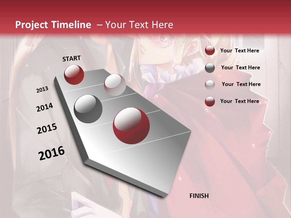 A Couple Of Anime Characters Hugging Each Other PowerPoint Template