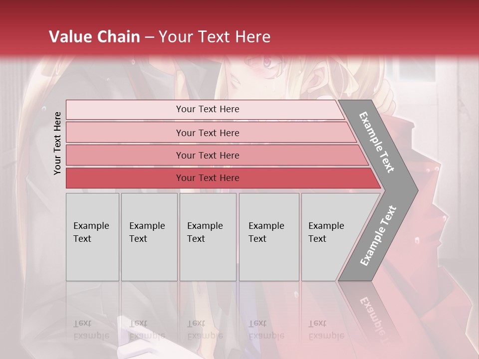 A Couple Of Anime Characters Hugging Each Other PowerPoint Template