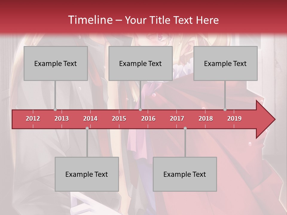 A Couple Of Anime Characters Hugging Each Other PowerPoint Template
