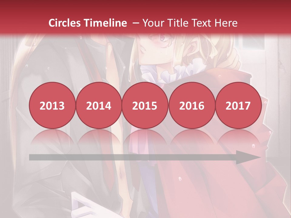 A Couple Of Anime Characters Hugging Each Other PowerPoint Template