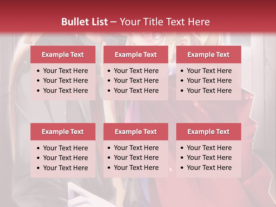 A Couple Of Anime Characters Hugging Each Other PowerPoint Template