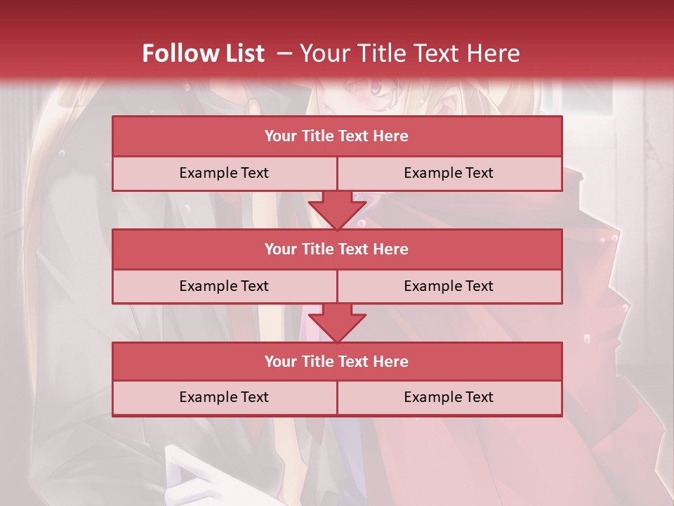 A Couple Of Anime Characters Hugging Each Other PowerPoint Template