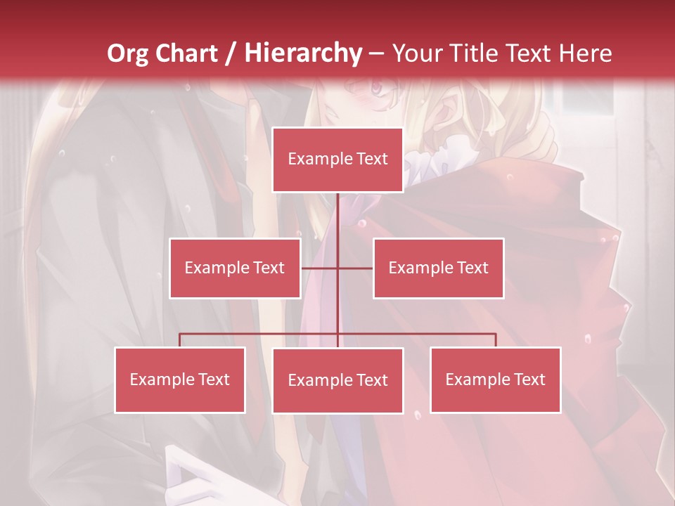 A Couple Of Anime Characters Hugging Each Other PowerPoint Template