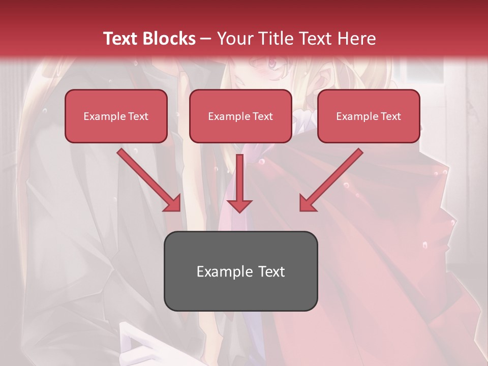 A Couple Of Anime Characters Hugging Each Other PowerPoint Template