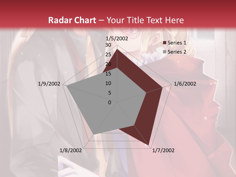A Couple Of Anime Characters Hugging Each Other PowerPoint Template