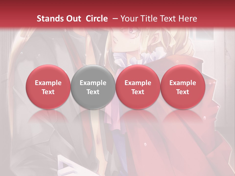 A Couple Of Anime Characters Hugging Each Other PowerPoint Template