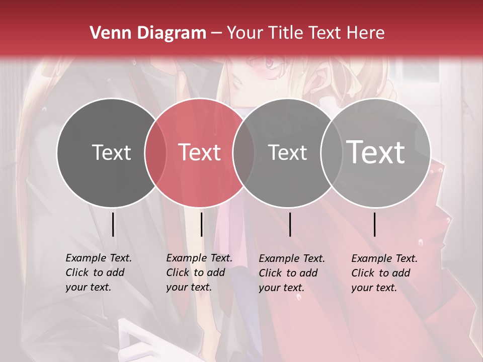 A Couple Of Anime Characters Hugging Each Other PowerPoint Template