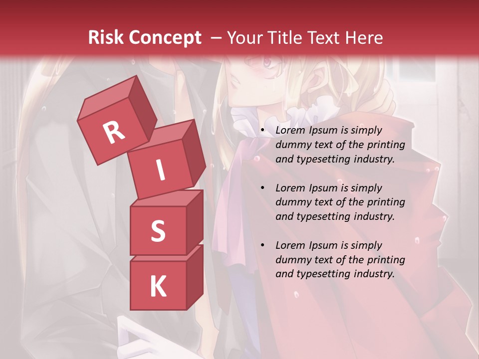 A Couple Of Anime Characters Hugging Each Other PowerPoint Template