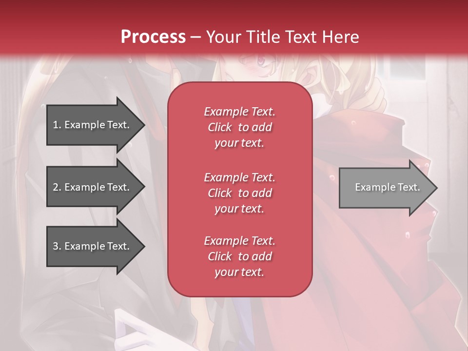 A Couple Of Anime Characters Hugging Each Other PowerPoint Template