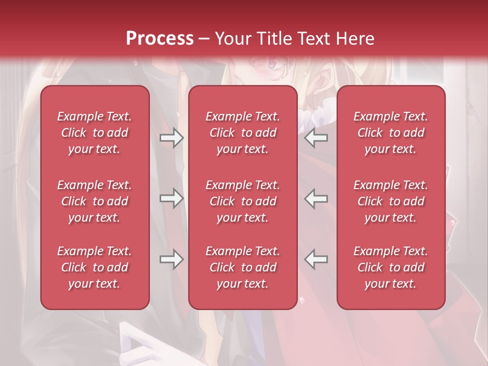 A Couple Of Anime Characters Hugging Each Other PowerPoint Template