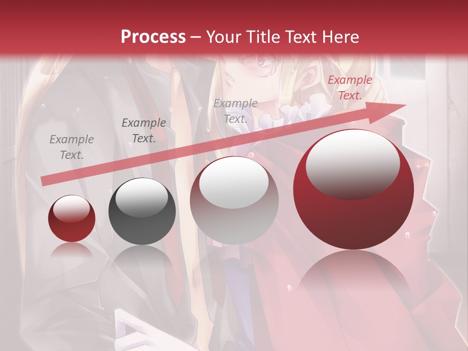 A Couple Of Anime Characters Hugging Each Other PowerPoint Template