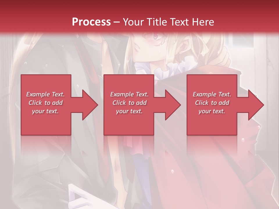 A Couple Of Anime Characters Hugging Each Other PowerPoint Template