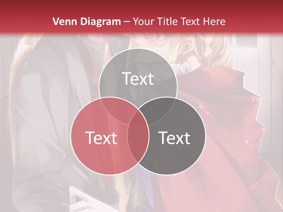 A Couple Of Anime Characters Hugging Each Other PowerPoint Template