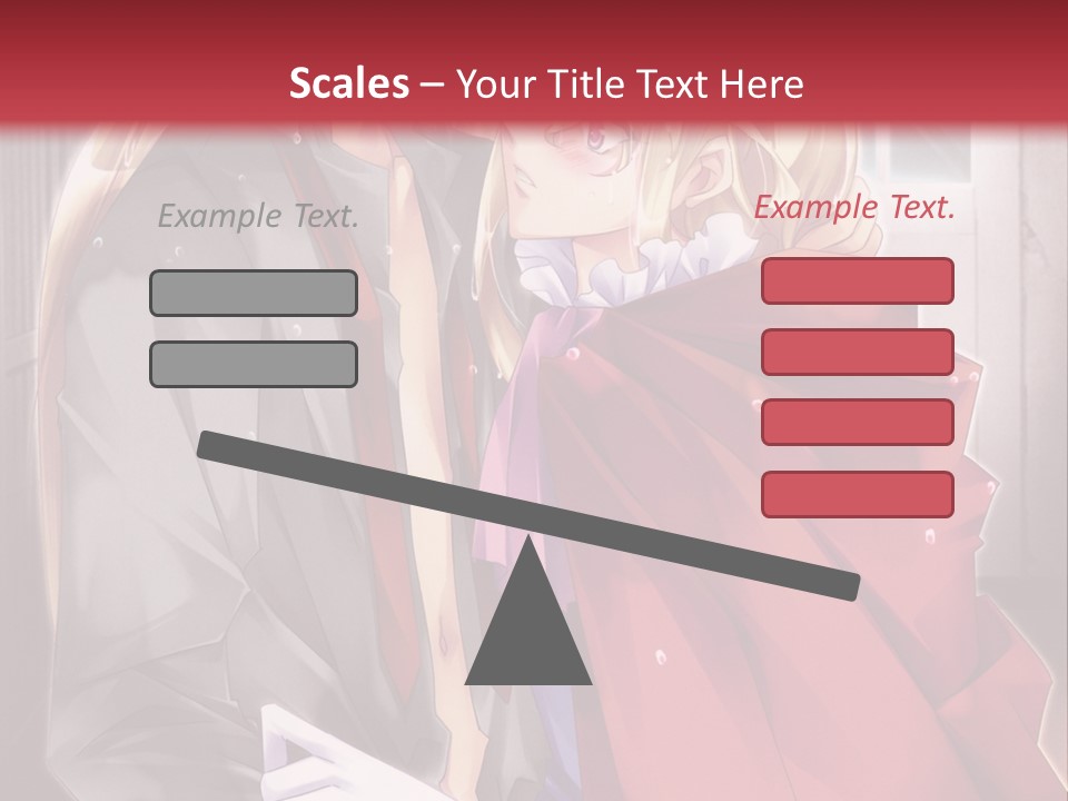 A Couple Of Anime Characters Hugging Each Other PowerPoint Template