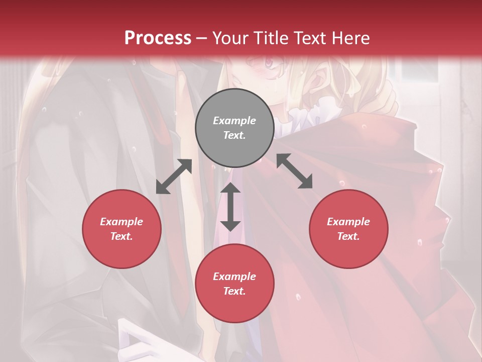 A Couple Of Anime Characters Hugging Each Other PowerPoint Template