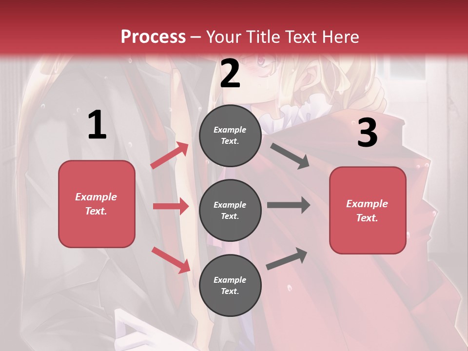A Couple Of Anime Characters Hugging Each Other PowerPoint Template