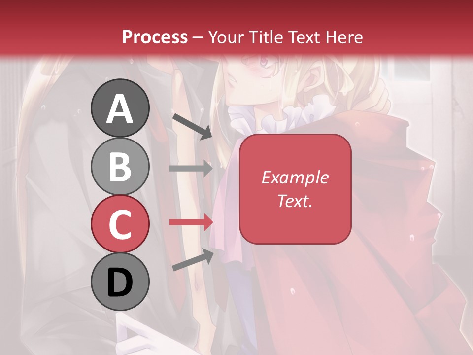 A Couple Of Anime Characters Hugging Each Other PowerPoint Template