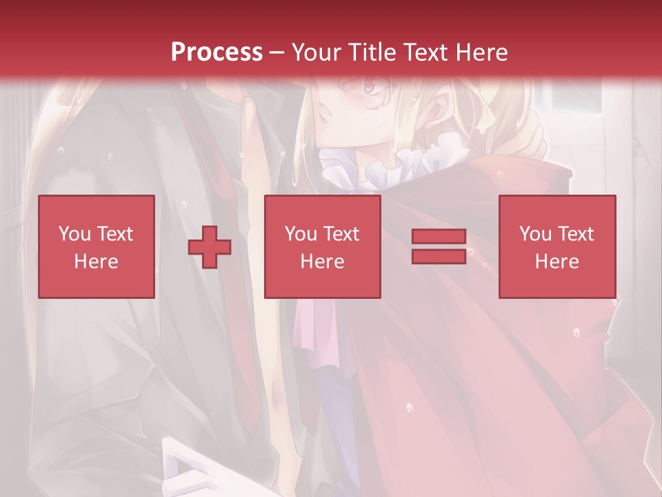A Couple Of Anime Characters Hugging Each Other PowerPoint Template