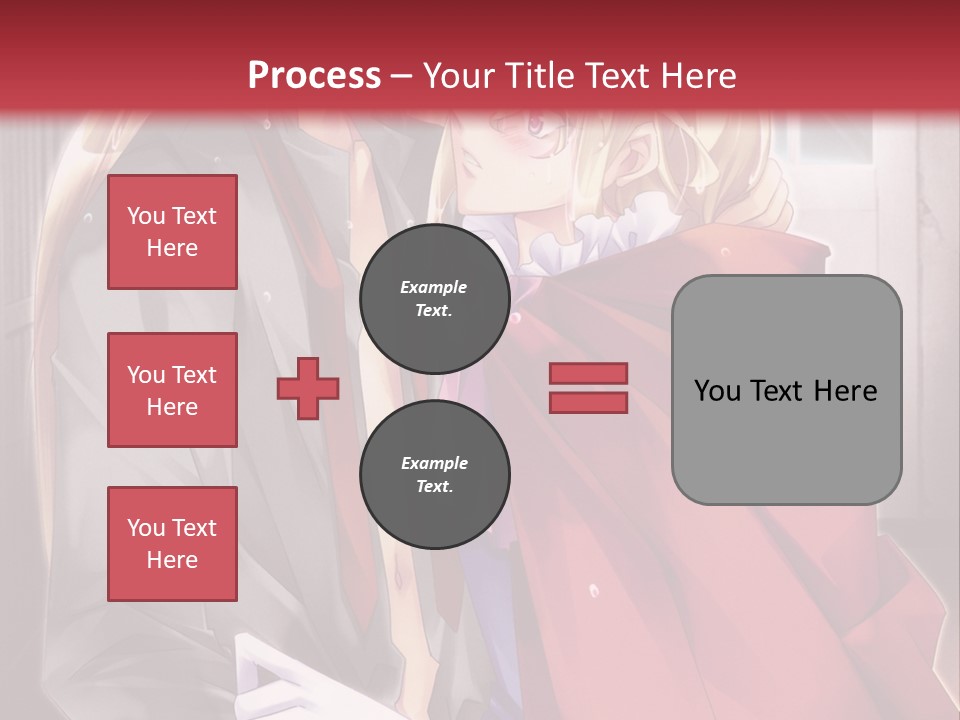 A Couple Of Anime Characters Hugging Each Other PowerPoint Template