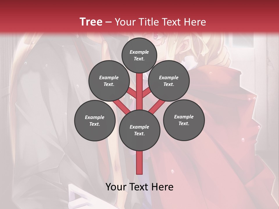 A Couple Of Anime Characters Hugging Each Other PowerPoint Template