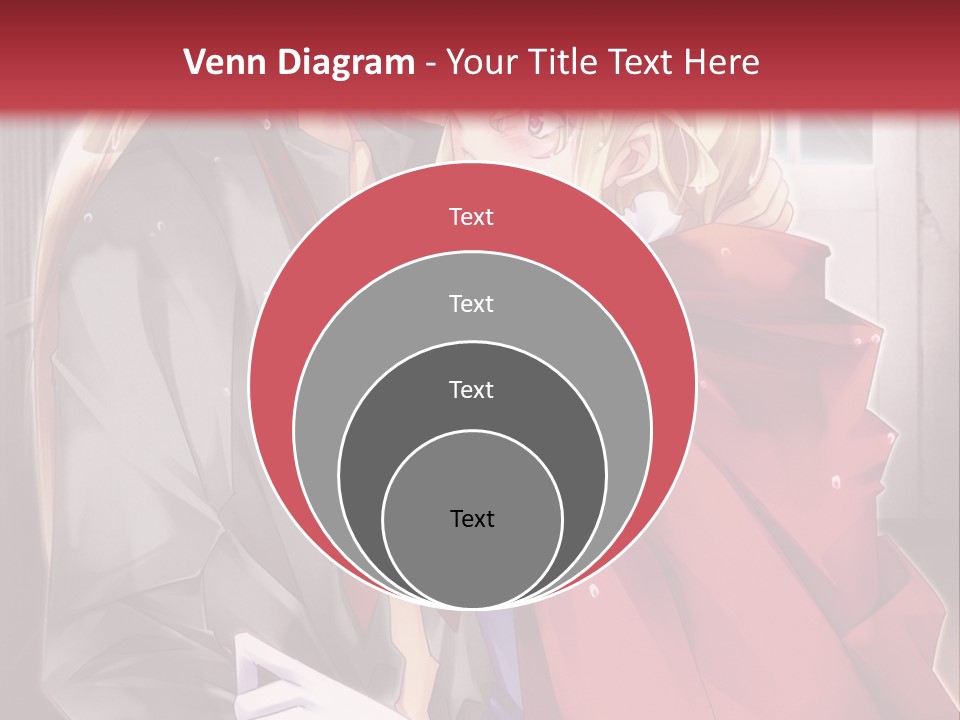A Couple Of Anime Characters Hugging Each Other PowerPoint Template