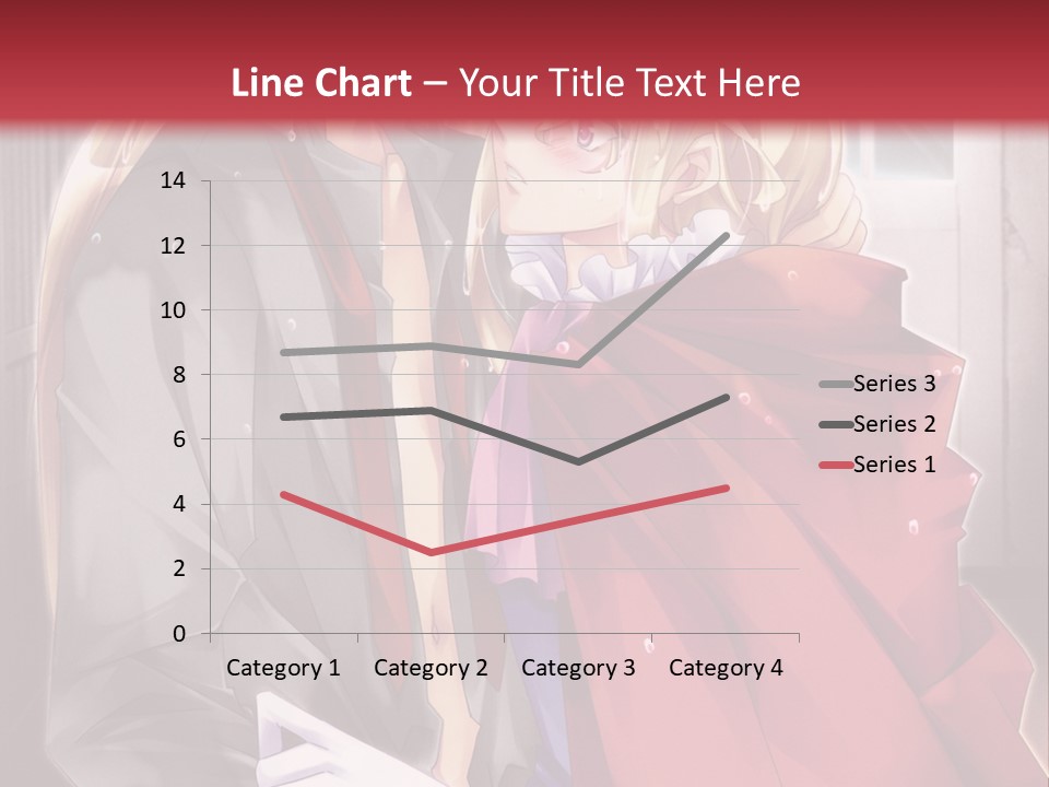 A Couple Of Anime Characters Hugging Each Other PowerPoint Template