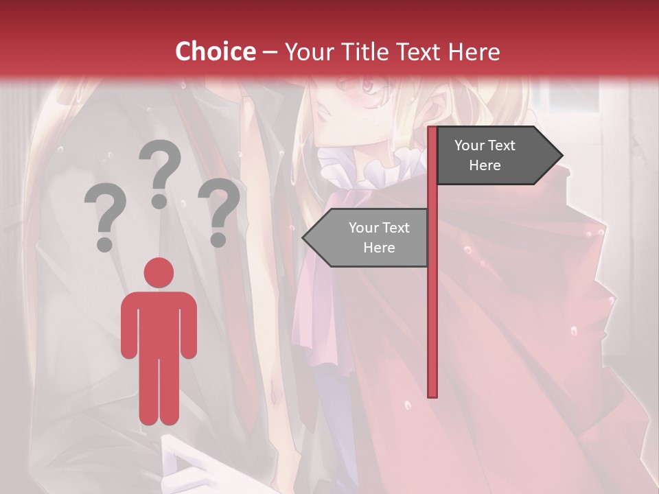 A Couple Of Anime Characters Hugging Each Other PowerPoint Template