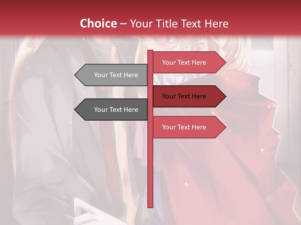 A Couple Of Anime Characters Hugging Each Other PowerPoint Template