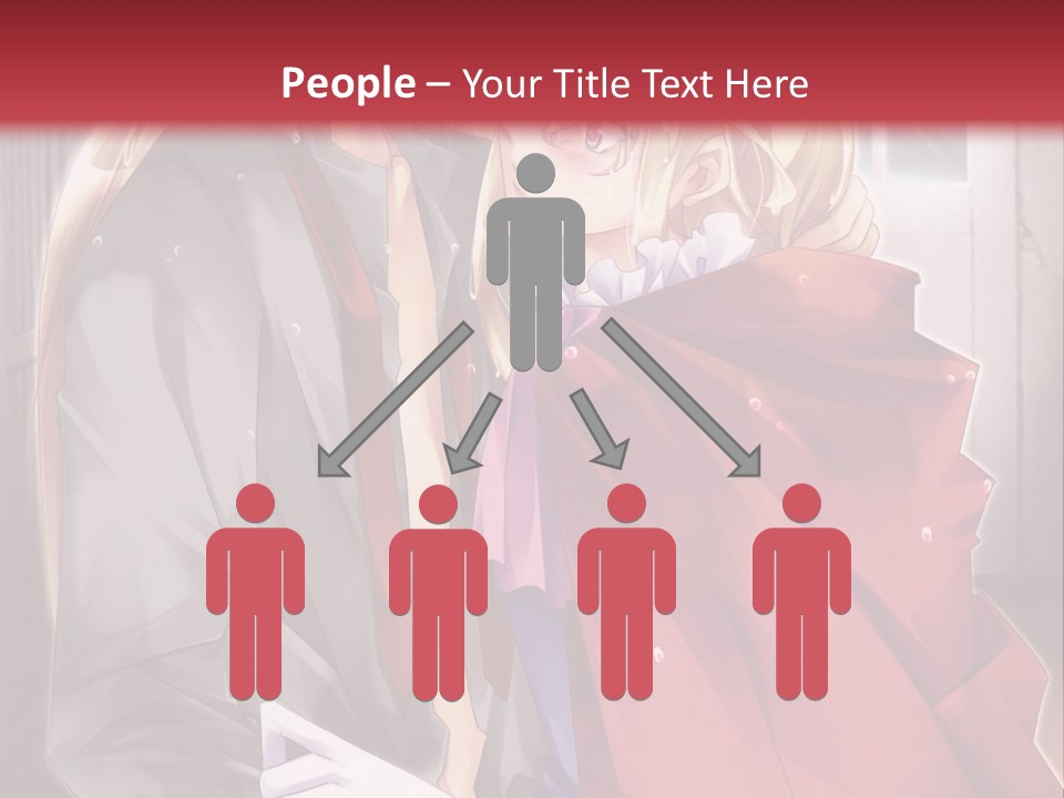 A Couple Of Anime Characters Hugging Each Other PowerPoint Template