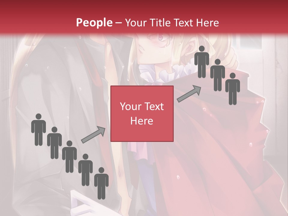 A Couple Of Anime Characters Hugging Each Other PowerPoint Template