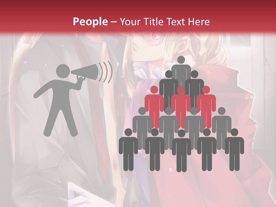 A Couple Of Anime Characters Hugging Each Other PowerPoint Template