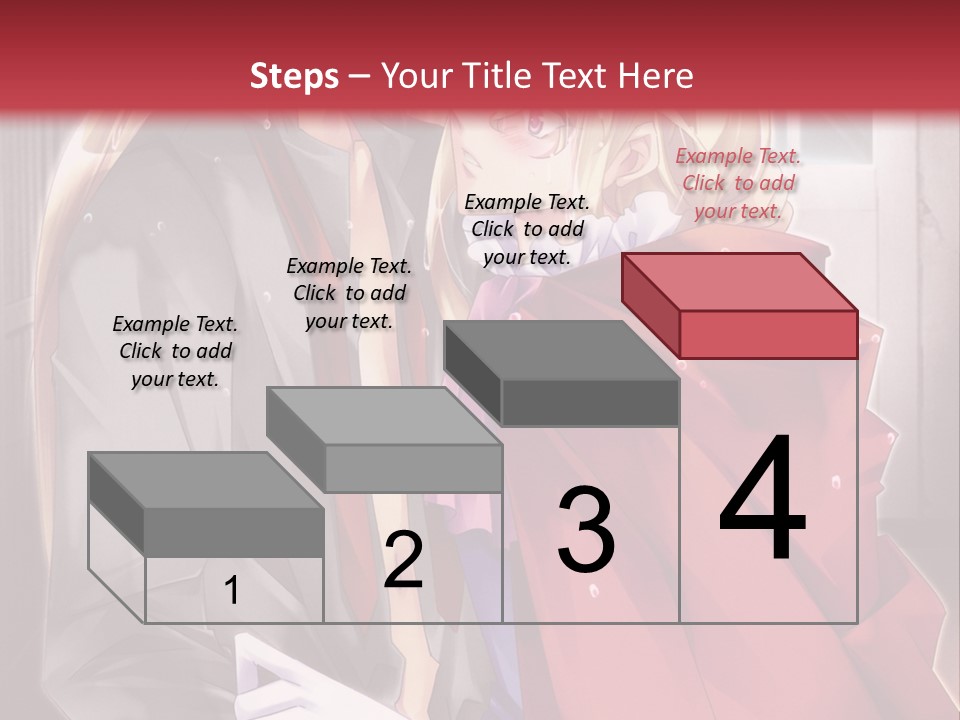 A Couple Of Anime Characters Hugging Each Other PowerPoint Template