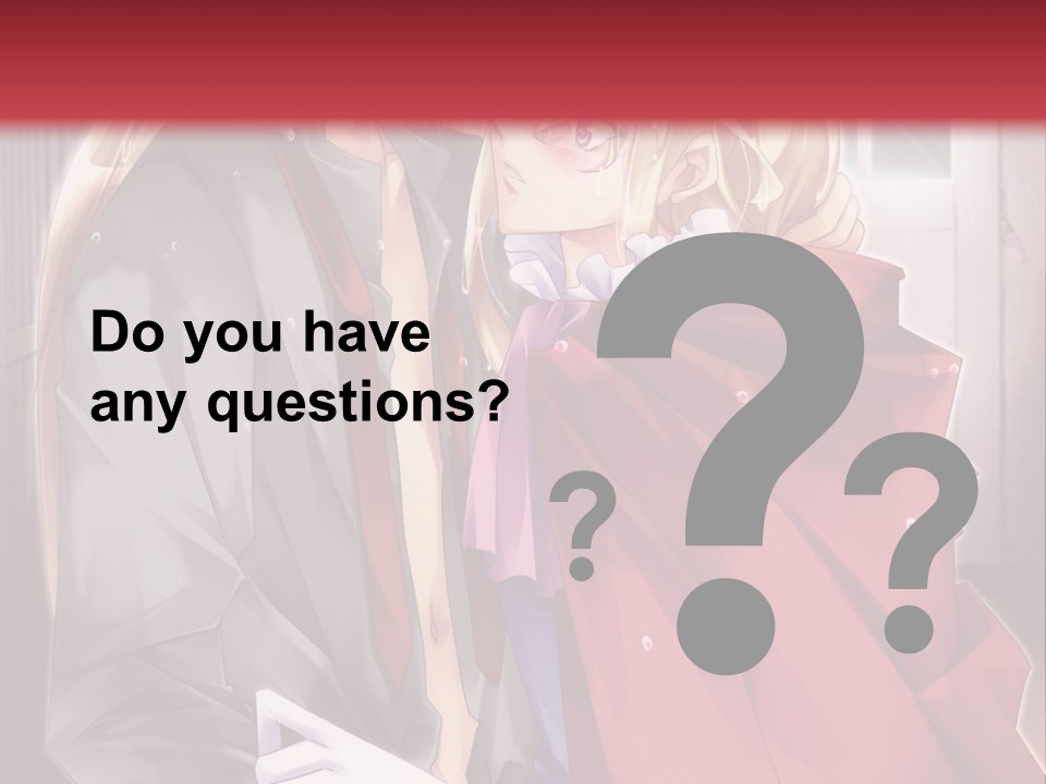 A Couple Of Anime Characters Hugging Each Other PowerPoint Template