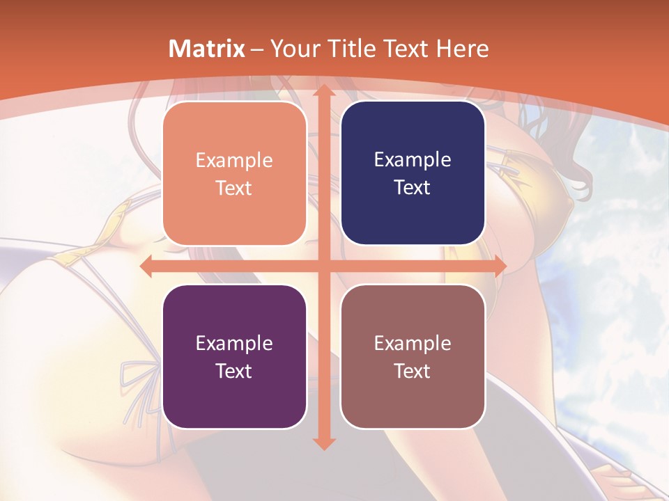 A Girl With Pink Hair Is Sitting On A Surfboard PowerPoint Template