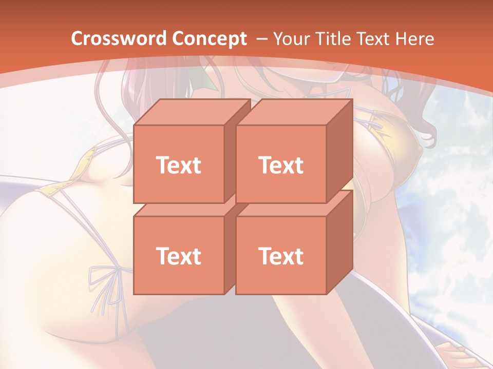 A Girl With Pink Hair Is Sitting On A Surfboard PowerPoint Template