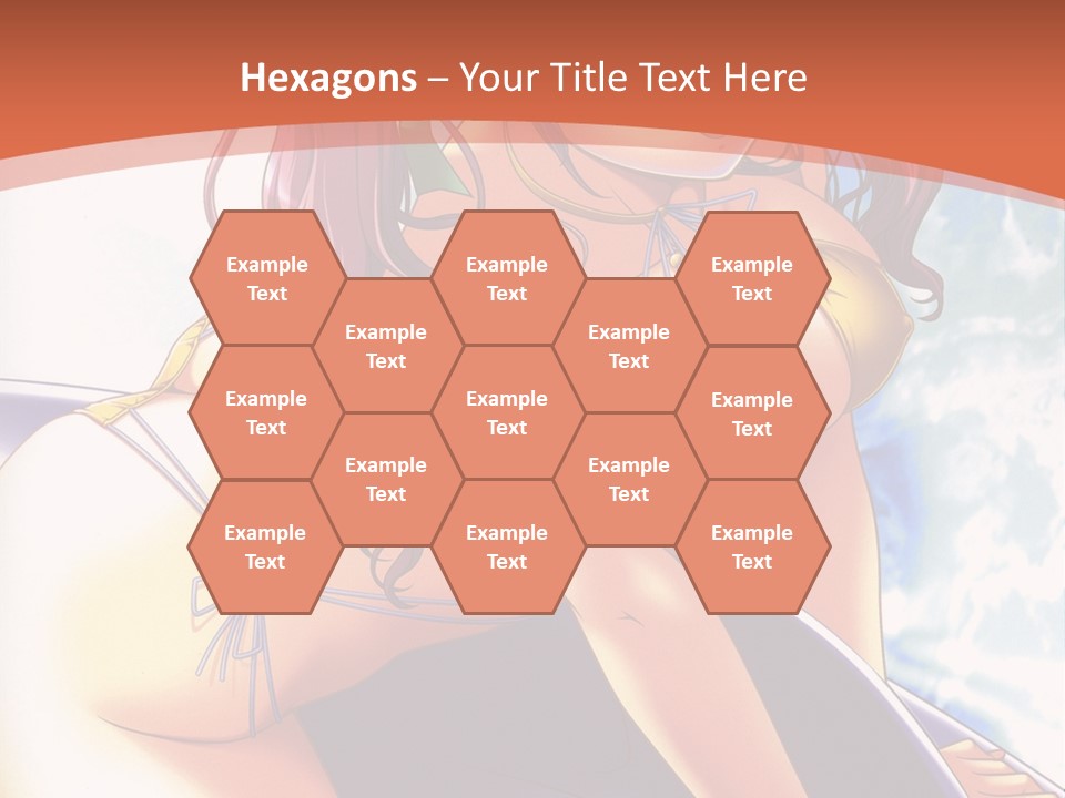 A Girl With Pink Hair Is Sitting On A Surfboard PowerPoint Template