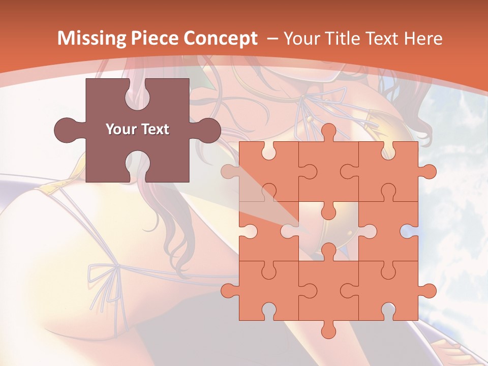 A Girl With Pink Hair Is Sitting On A Surfboard PowerPoint Template