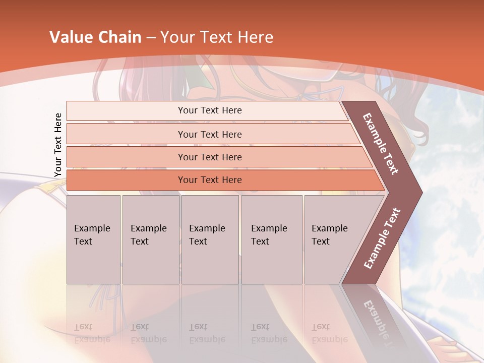 A Girl With Pink Hair Is Sitting On A Surfboard PowerPoint Template