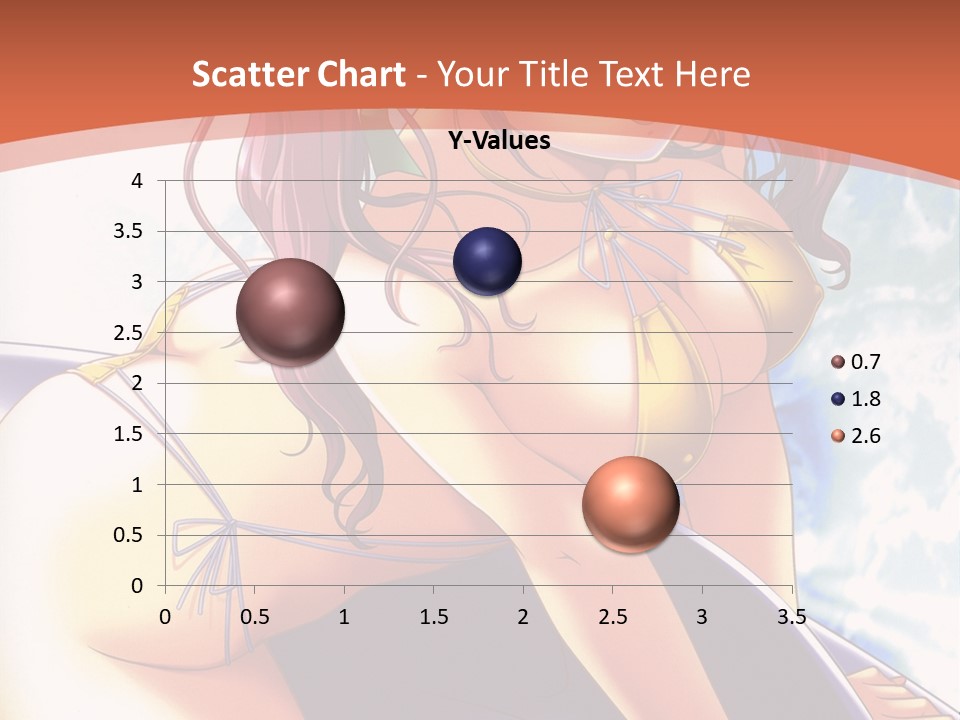 A Girl With Pink Hair Is Sitting On A Surfboard PowerPoint Template