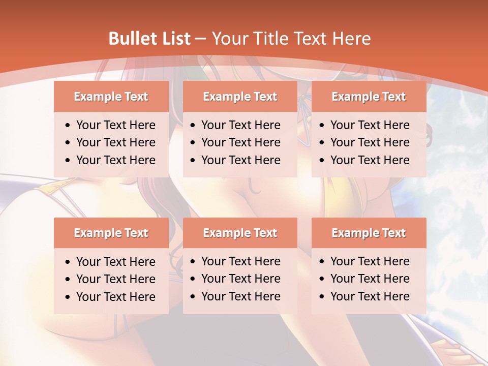 A Girl With Pink Hair Is Sitting On A Surfboard PowerPoint Template