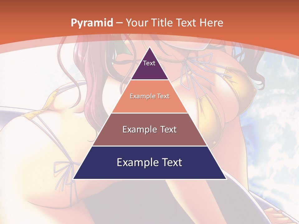 A Girl With Pink Hair Is Sitting On A Surfboard PowerPoint Template