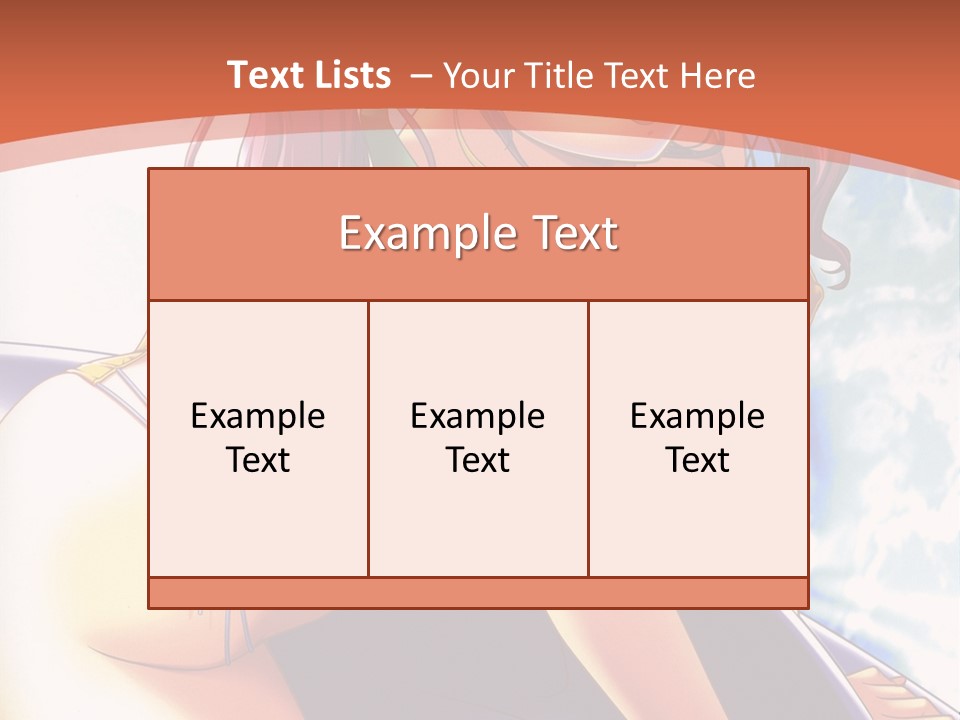 A Girl With Pink Hair Is Sitting On A Surfboard PowerPoint Template