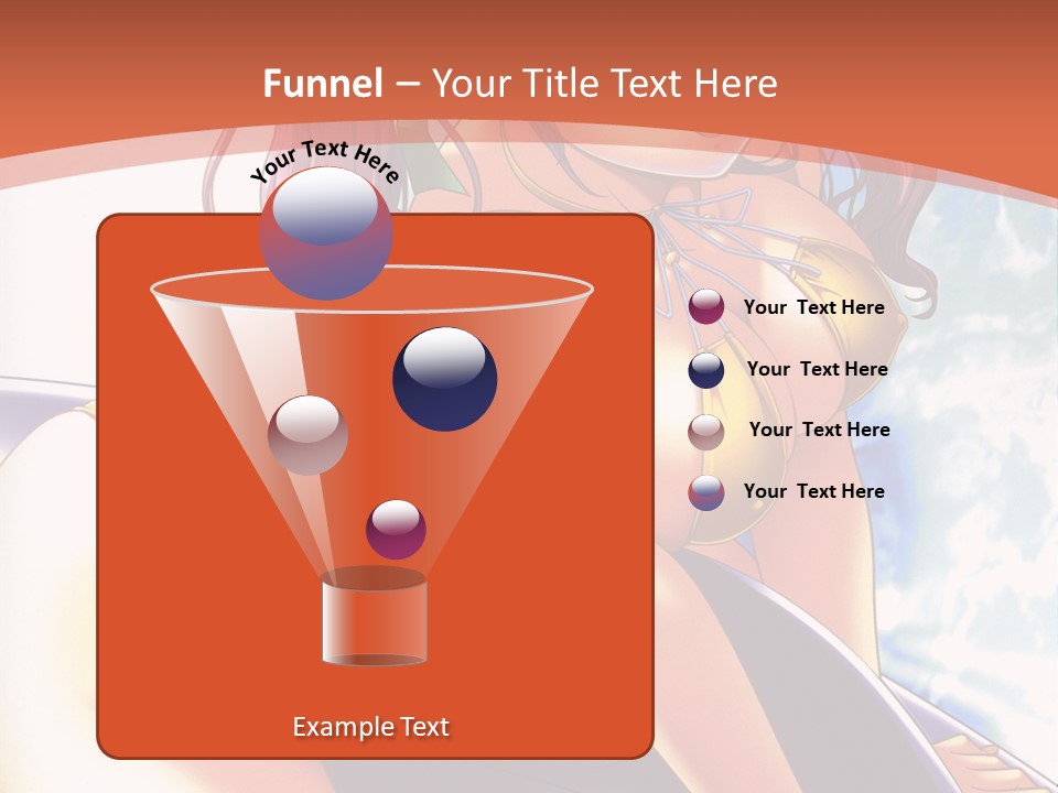 A Girl With Pink Hair Is Sitting On A Surfboard PowerPoint Template