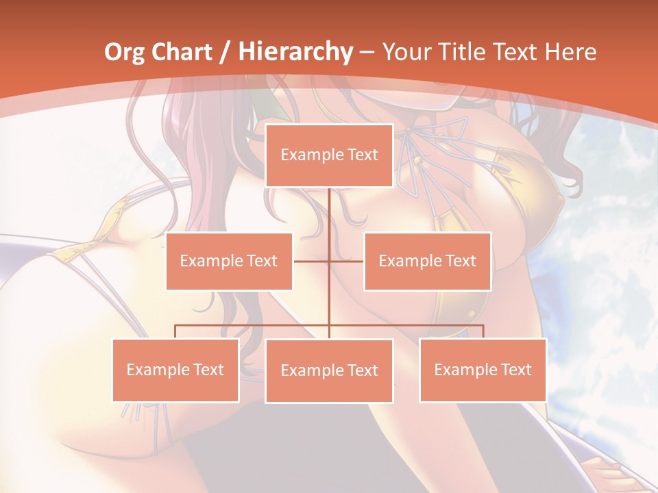 A Girl With Pink Hair Is Sitting On A Surfboard PowerPoint Template