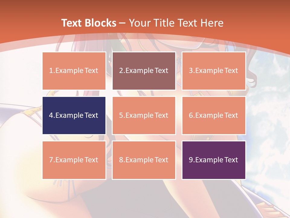 A Girl With Pink Hair Is Sitting On A Surfboard PowerPoint Template