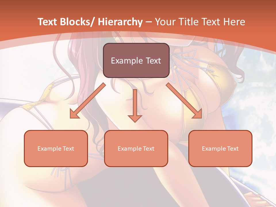 A Girl With Pink Hair Is Sitting On A Surfboard PowerPoint Template