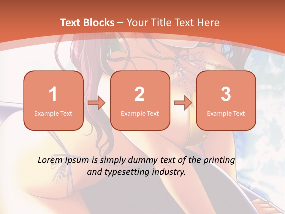 A Girl With Pink Hair Is Sitting On A Surfboard PowerPoint Template