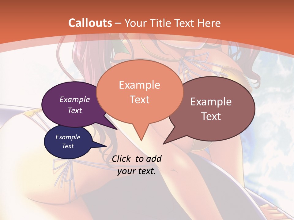 A Girl With Pink Hair Is Sitting On A Surfboard PowerPoint Template