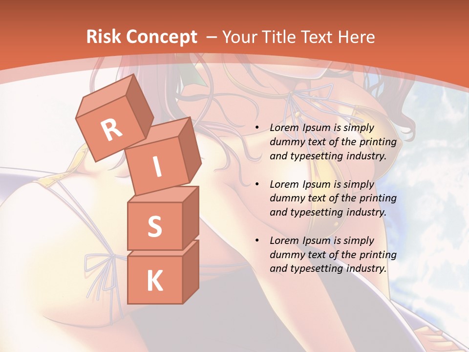 A Girl With Pink Hair Is Sitting On A Surfboard PowerPoint Template