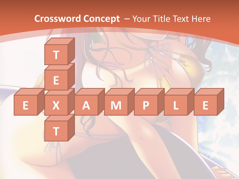 A Girl With Pink Hair Is Sitting On A Surfboard PowerPoint Template